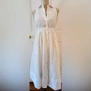 En Saison NWT White Eyelet Midi Dress XS Summer Party Feminine vacation